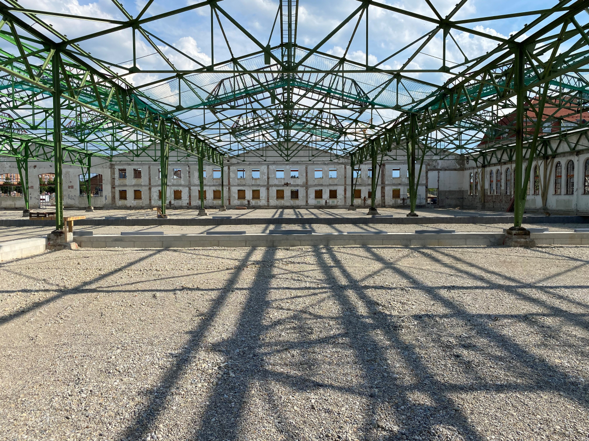 Copyright: Robin Heller Das Triebwerk in München von Aurelis: Die "Werkhalle 3" hat eine über hundertjährige Industriegeschichte. Aus der historischen Bausubstanz wird ein neues und energieeffizientes Gebäude.